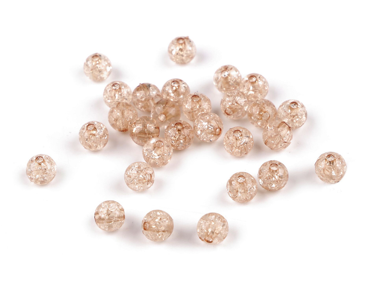 Mărgele de plastic, ø8 mm - Verde (30 Grame)