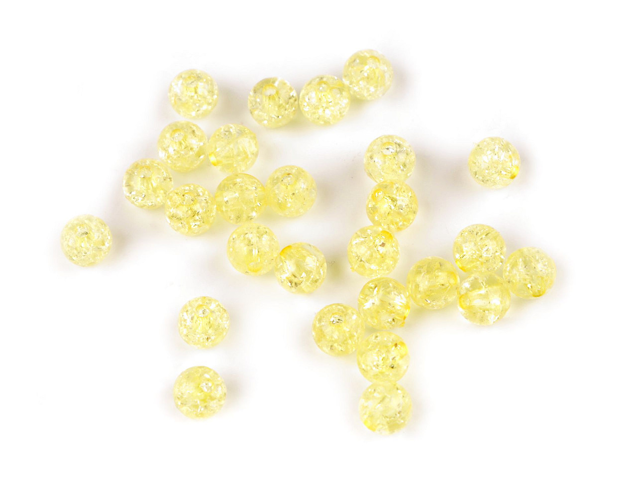 Mărgele de plastic, ø8 mm - Verde (30 Grame)