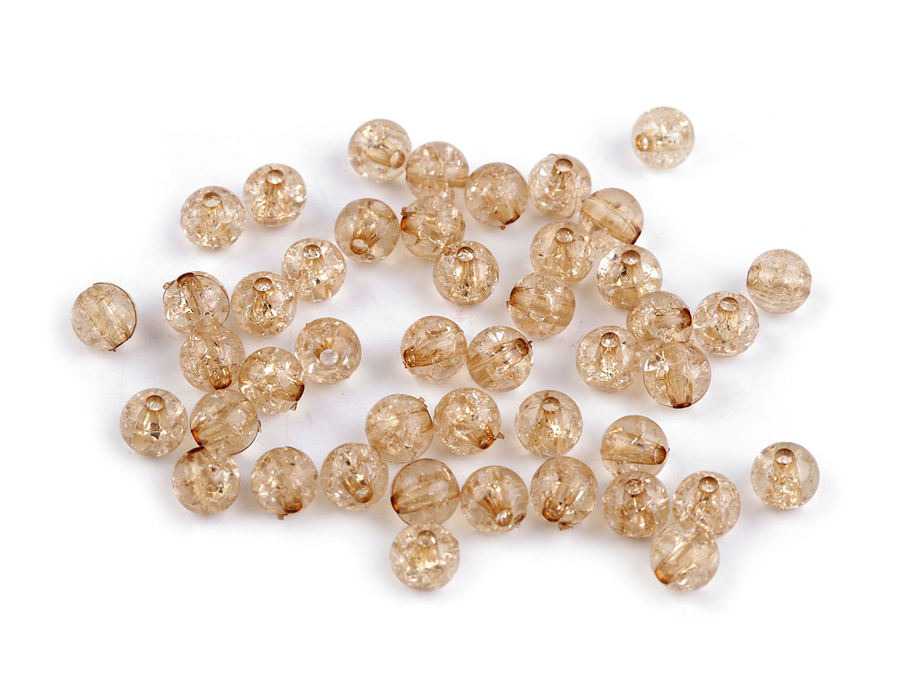 Mărgele de plastic, ø8 mm - Verde (30 Grame)