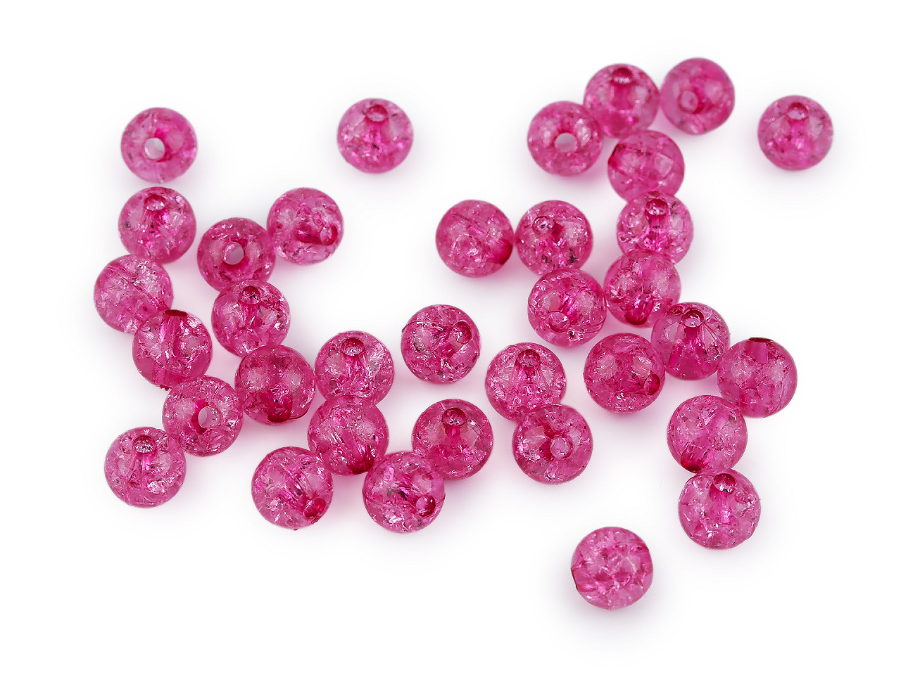 Mărgele de plastic, ø8 mm - Verde (30 Grame)