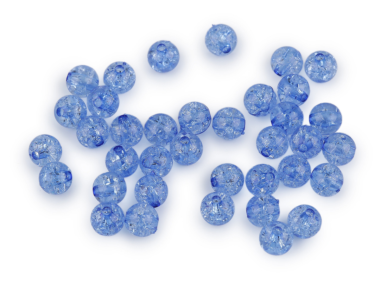 Mărgele de plastic, ø8 mm - Verde (30 Grame)