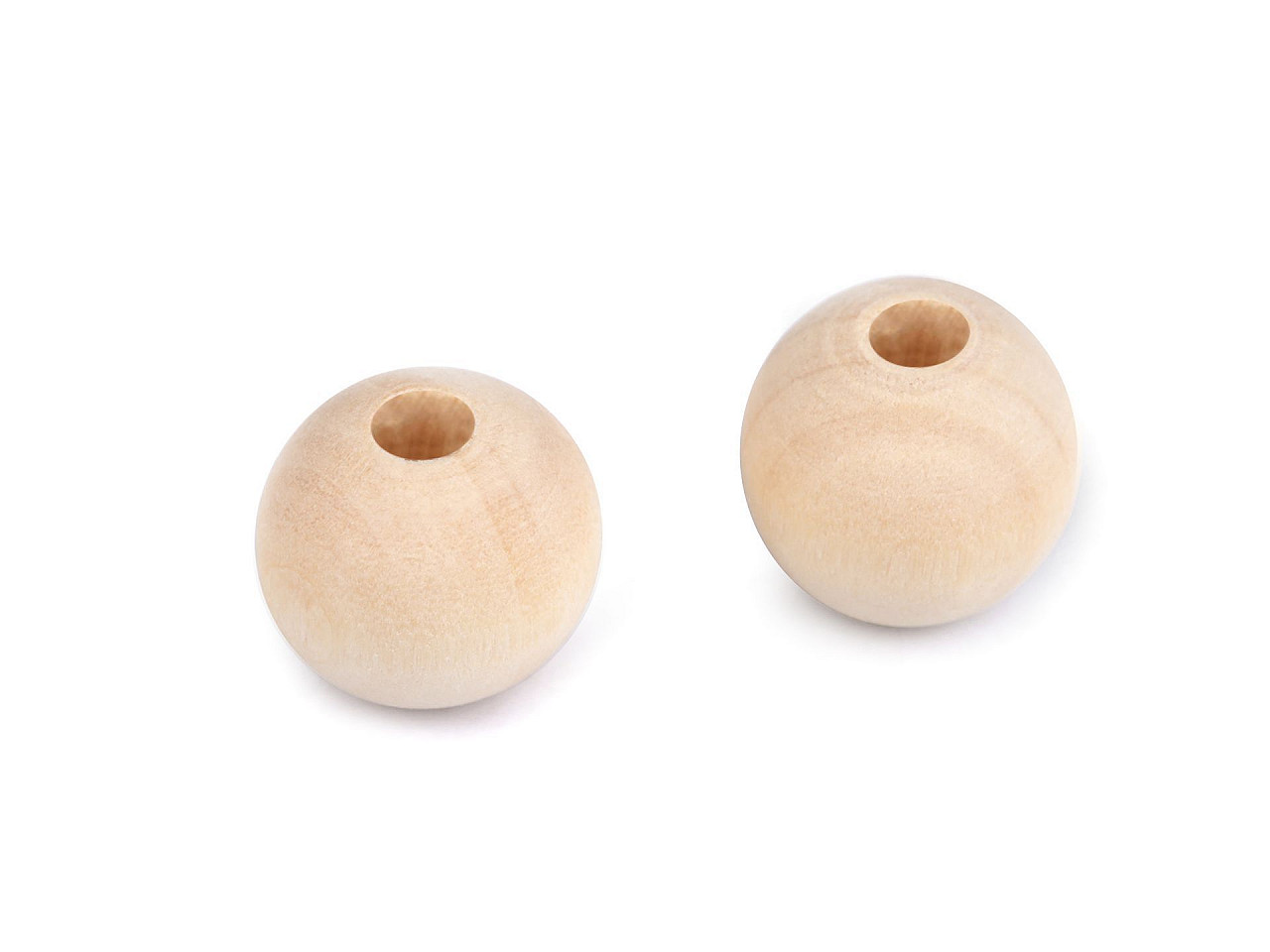 Mărgele din lemn nelăcuite ø14 mm - Natural deschis (40 Bucăți)