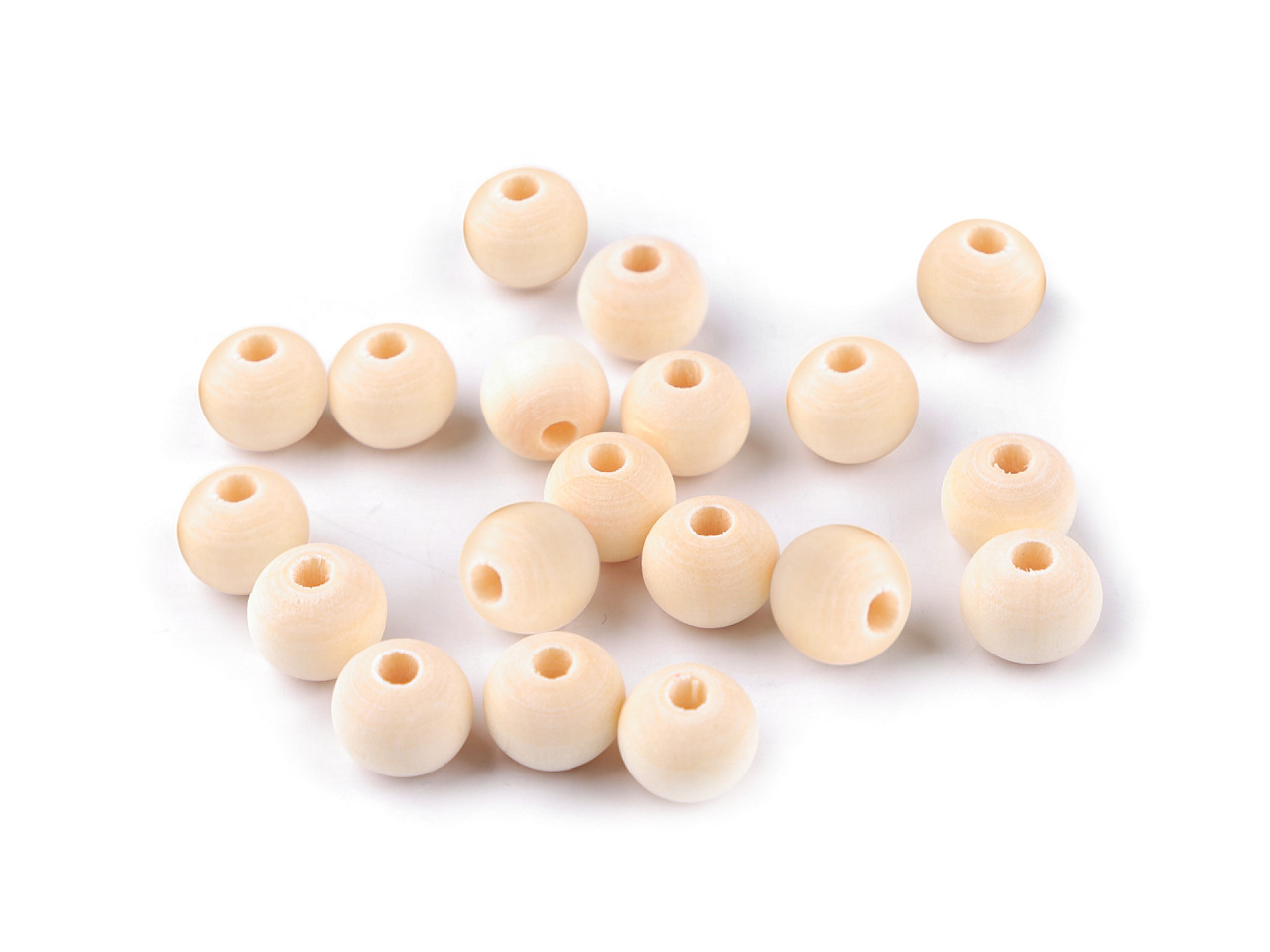 Mărgele din lemn nelăcuite ø10 mm - Natural deschis (20 Grame)