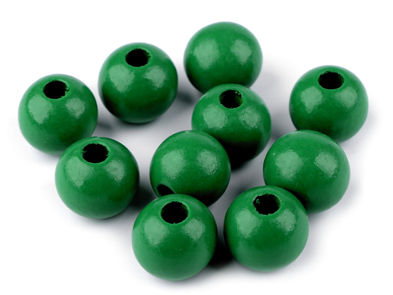 Margele de lemn ø25 mm - Verde (10 Bucăți) Margele de lemn ø25 mm - Verde (10 Bucăți)