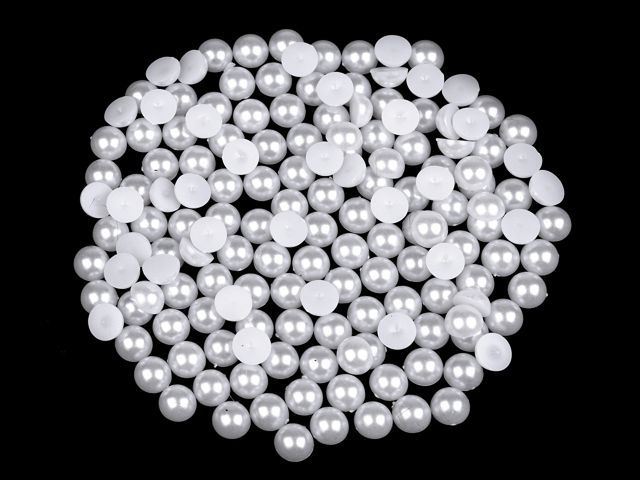 Jumătăţi de perle (de lipit), ø9 mm - Mix pastelat (10 Grame)