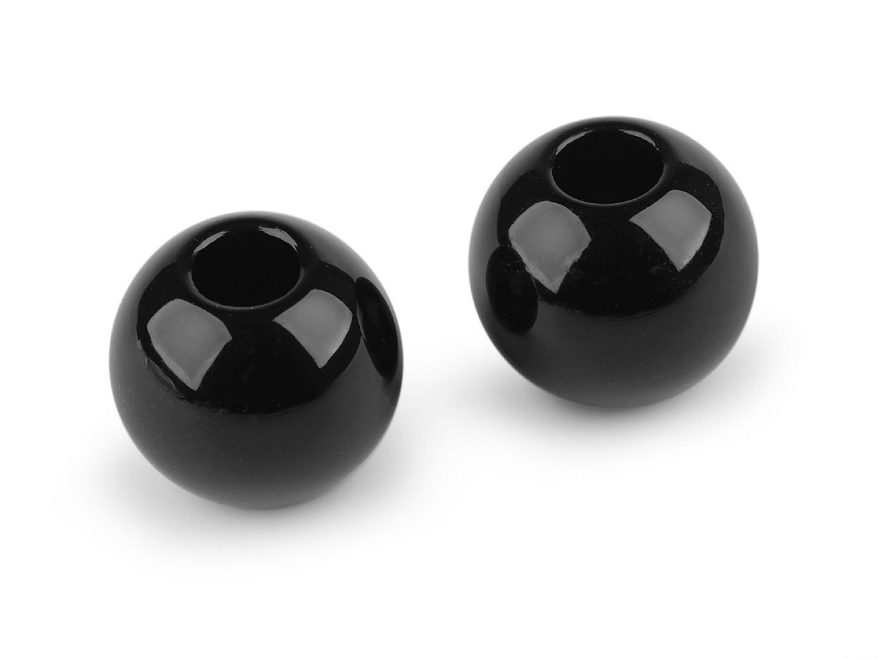 Mărgele din plastic ø30 mm - Gri (2 Bucăți)