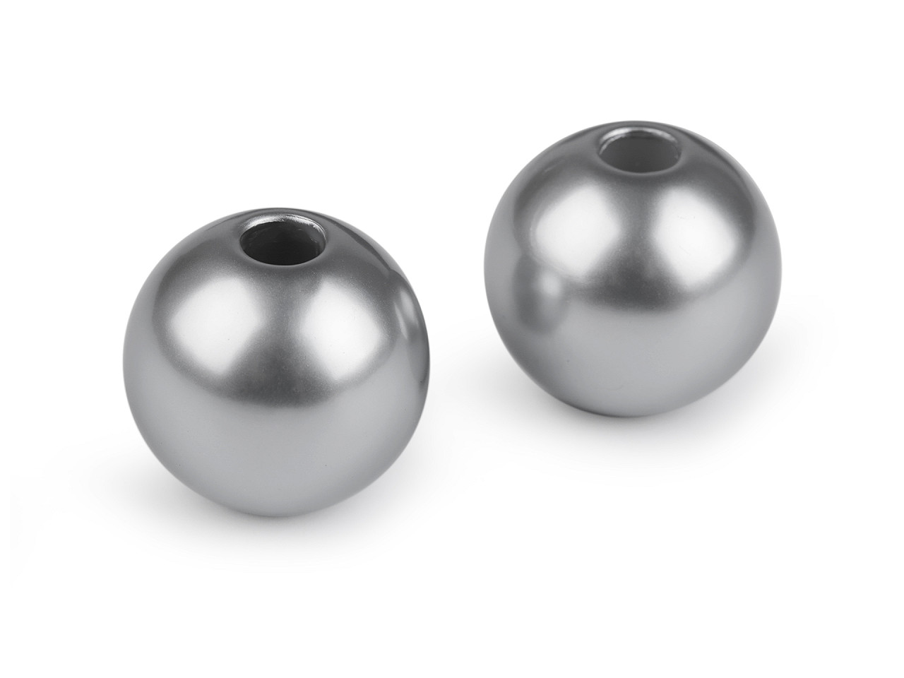 Mărgele din plastic ø30 mm - Gri (2 Bucăți)