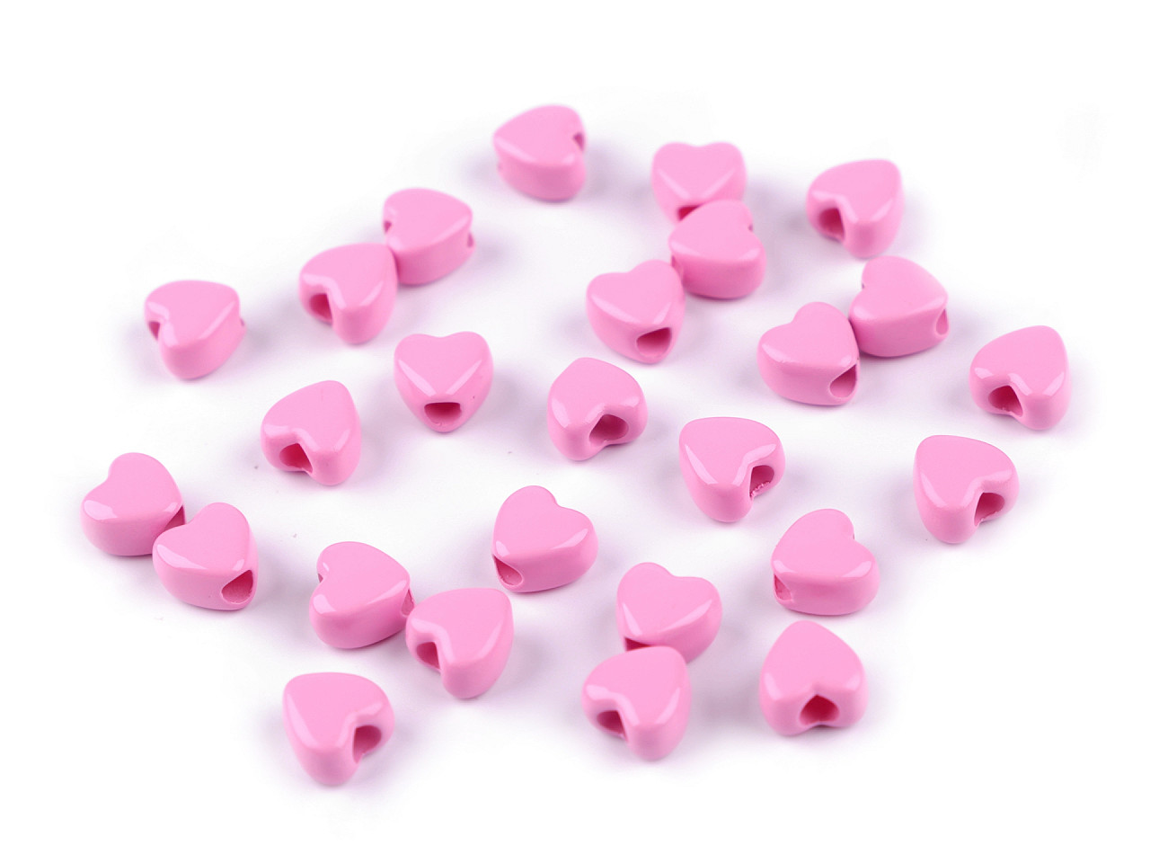 Mărgele din plastic 8 mm - Roșu (5 Grame)