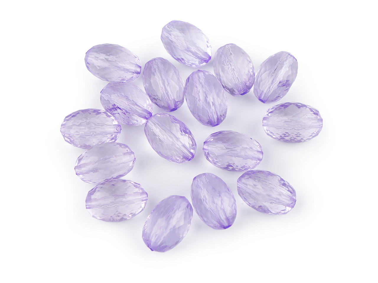 Mărgele de plastic măsline  10x15 mm - Mov lavandă (60 Grame) Mărgele de plastic măsline  10x15 mm - Mov lavandă (60 Grame)