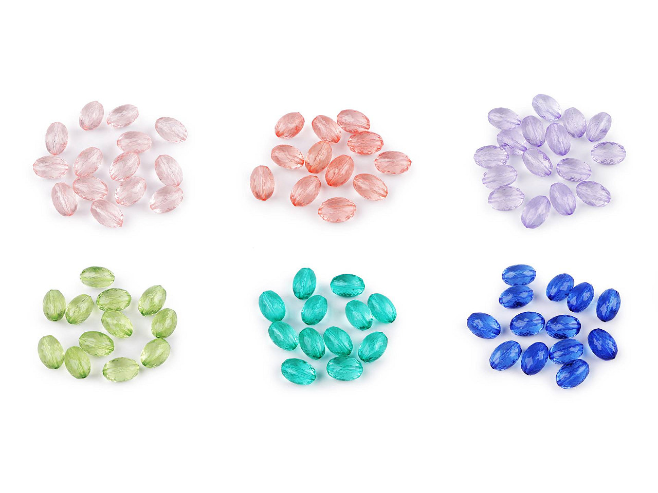 Mărgele de plastic măsline  10x15 mm - Mov lavandă (60 Grame) Mărgele de plastic măsline  10x15 mm - Mov lavandă (60 Grame)