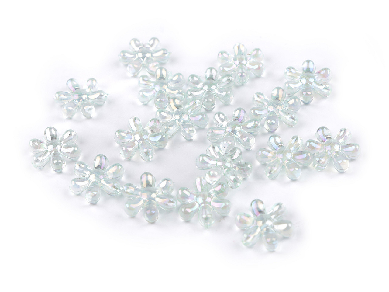 Mărgele din plastic cu efect  ab ø17 mm - Roz deschis (10 Grame)