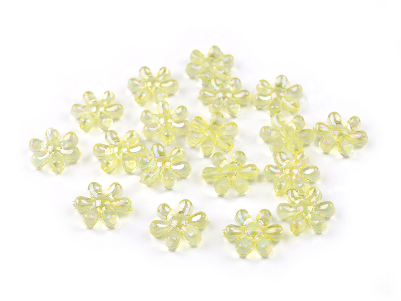 Mărgele din plastic cu efect  ab ø17 mm - Roz deschis (10 Grame)