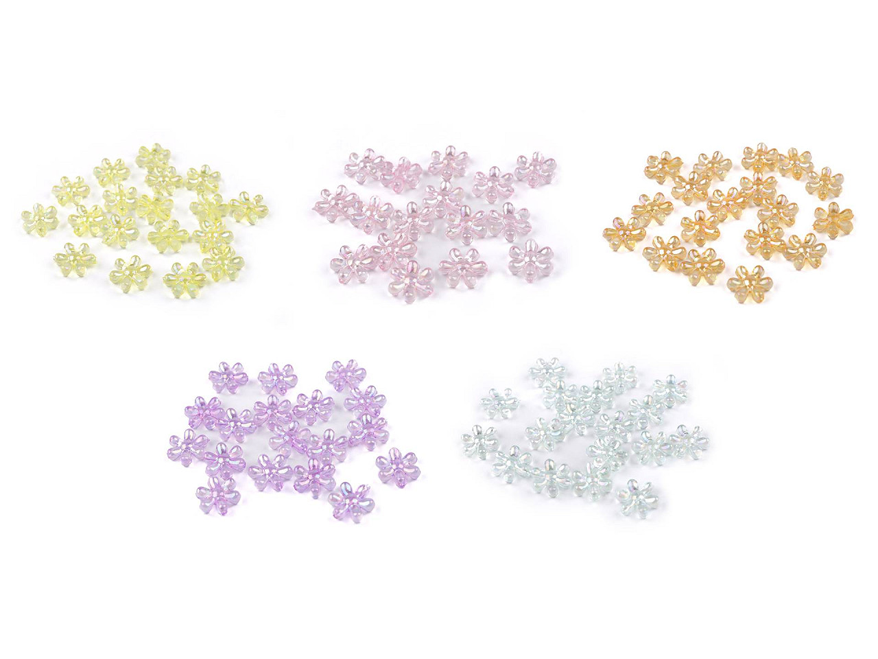 Mărgele din plastic cu efect  ab ø17 mm - Roz deschis (10 Grame)