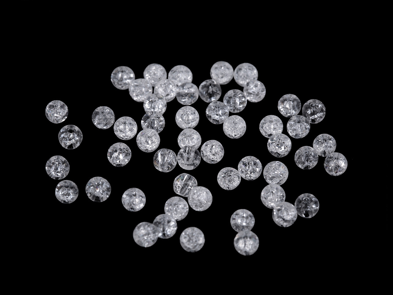 Mărgele cristal mineral sintetic ø4 mm - Cristal (50 Bucăți)