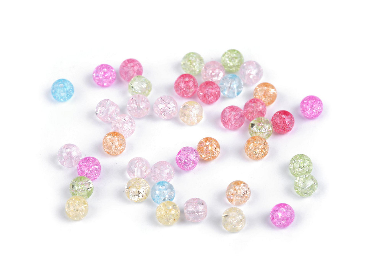 Mărgele cristal mineral sintetic ø4 mm - Cristal (50 Bucăți)