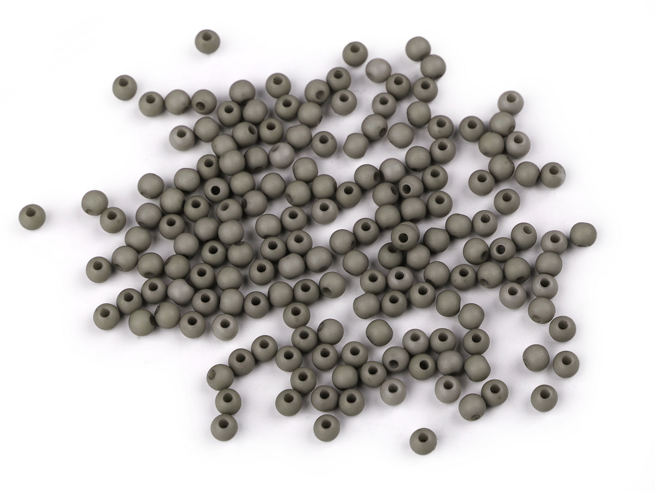 Mărgele din plastic color ø4 mm - Roz (20 Grame)