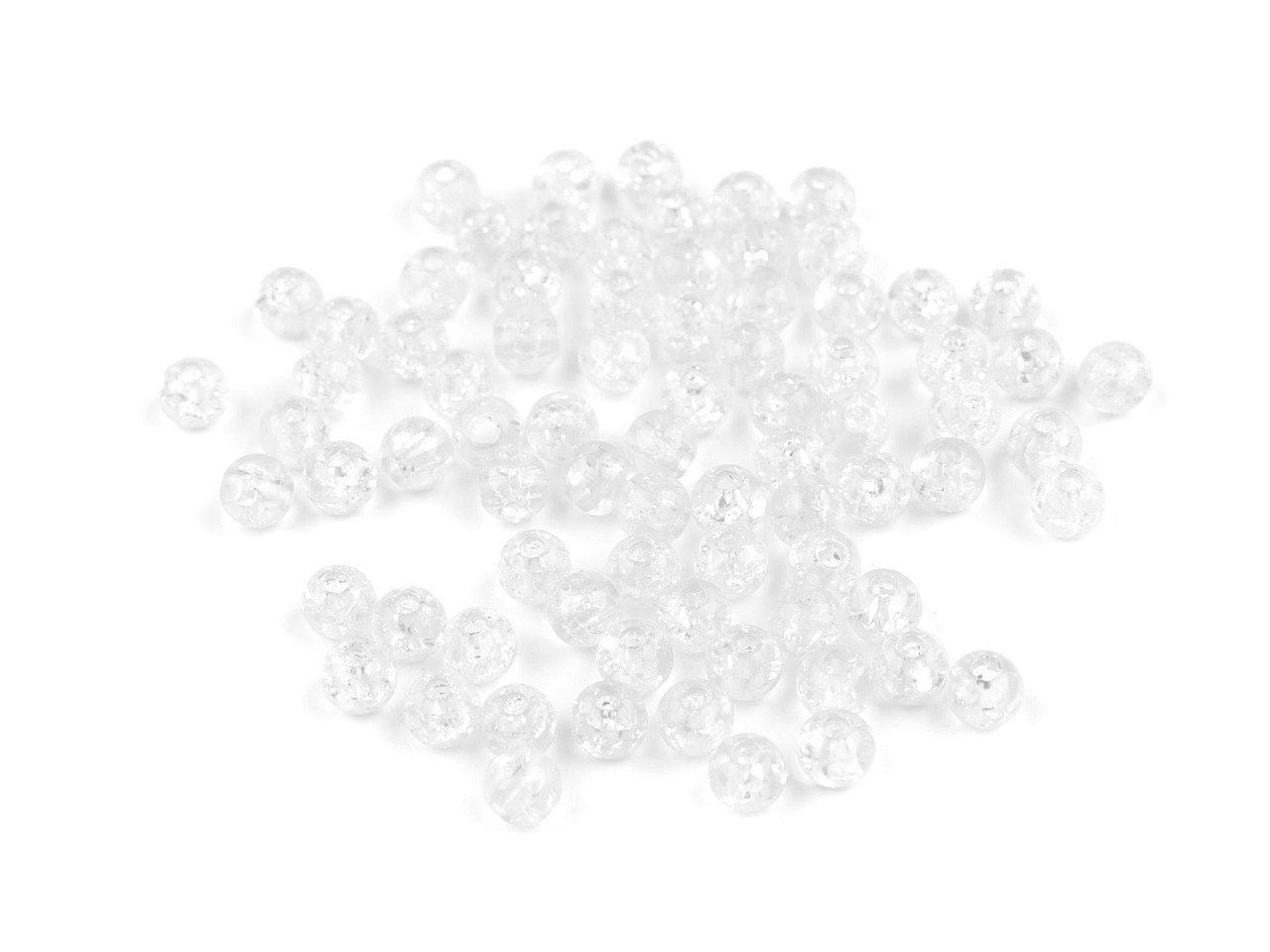 Mărgele de plastic cracked ø6 mm - Verde (500 Grame)