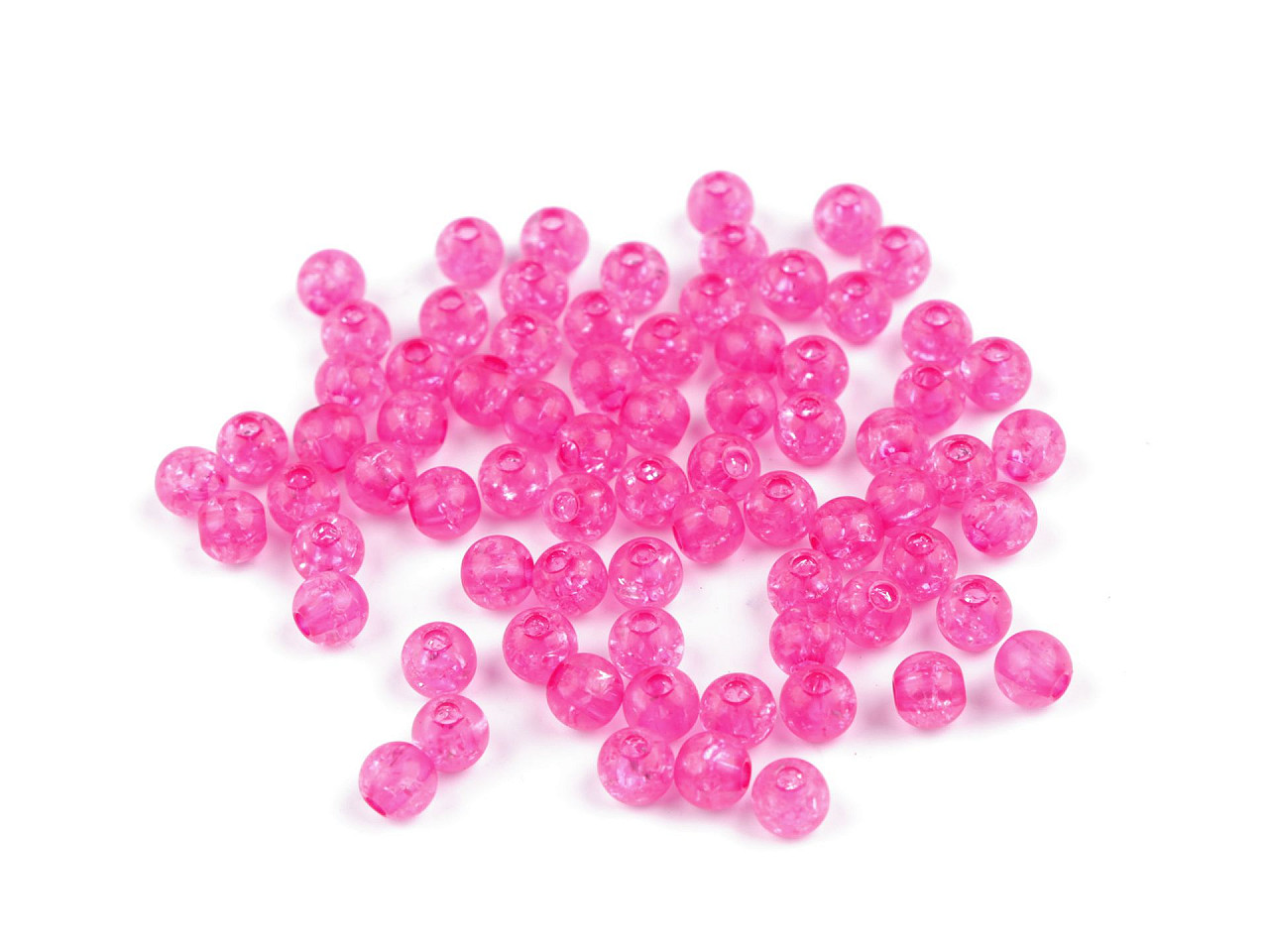 Mărgele de plastic cracked ø6 mm - Verde (500 Grame)