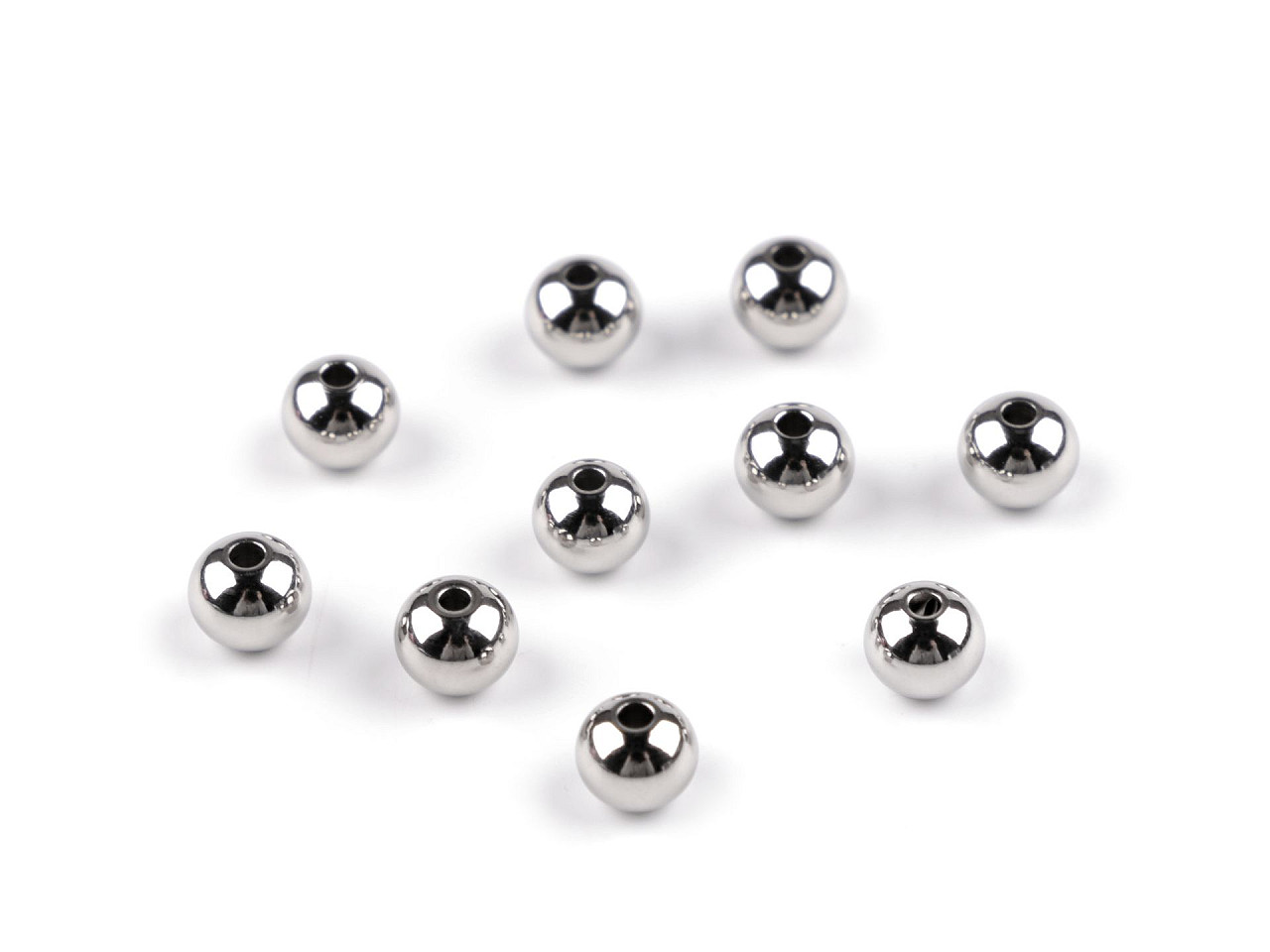 Mărgele din oțel inoxidabil ø6 mm - Platinum (50 Bucăți) Mărgele din oțel inoxidabil ø6 mm - Platinum (50 Bucăți)