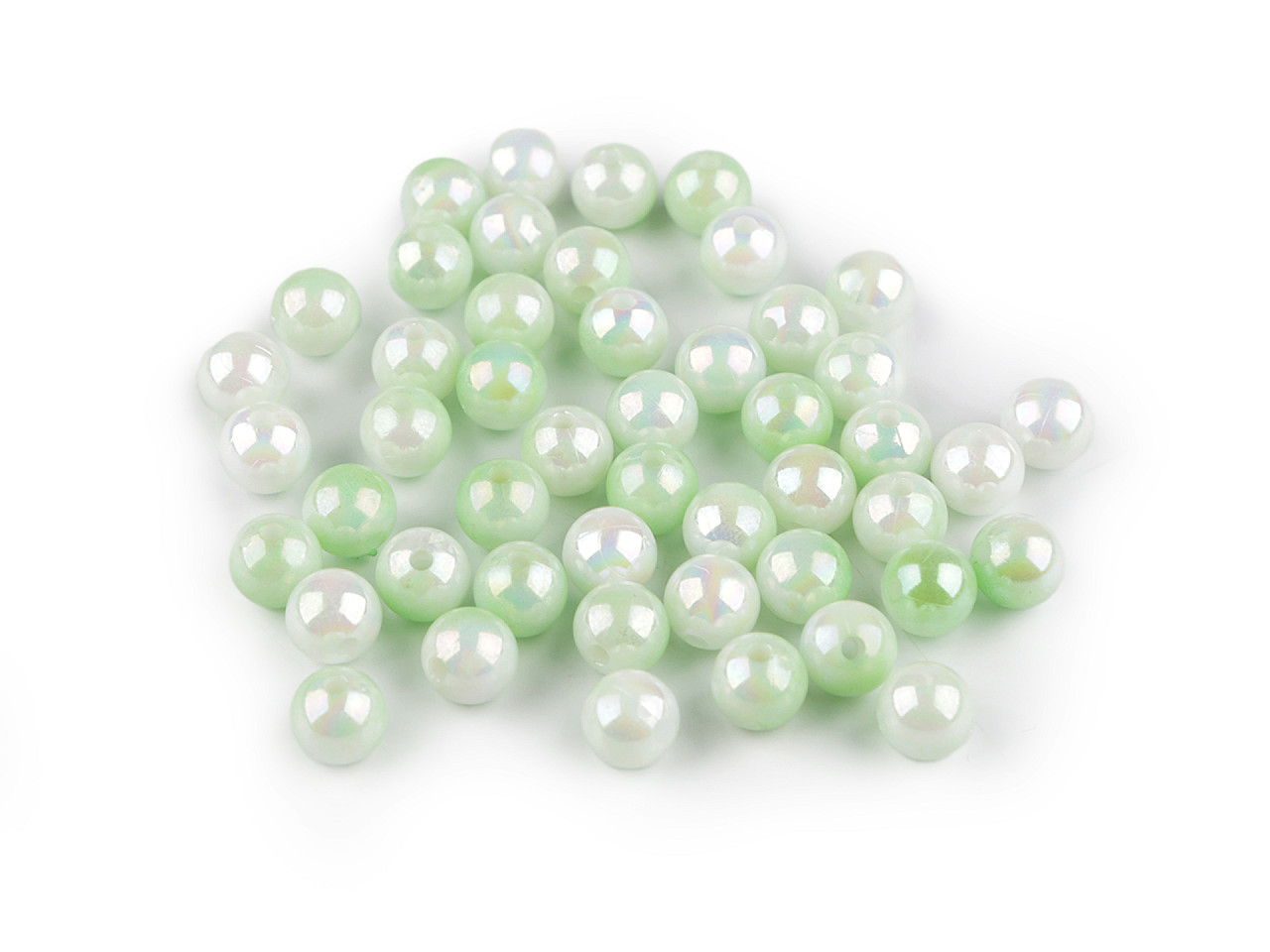 Mărgele din plastic cu efect perlat ø8 mm - Mov deschis (500 Grame)