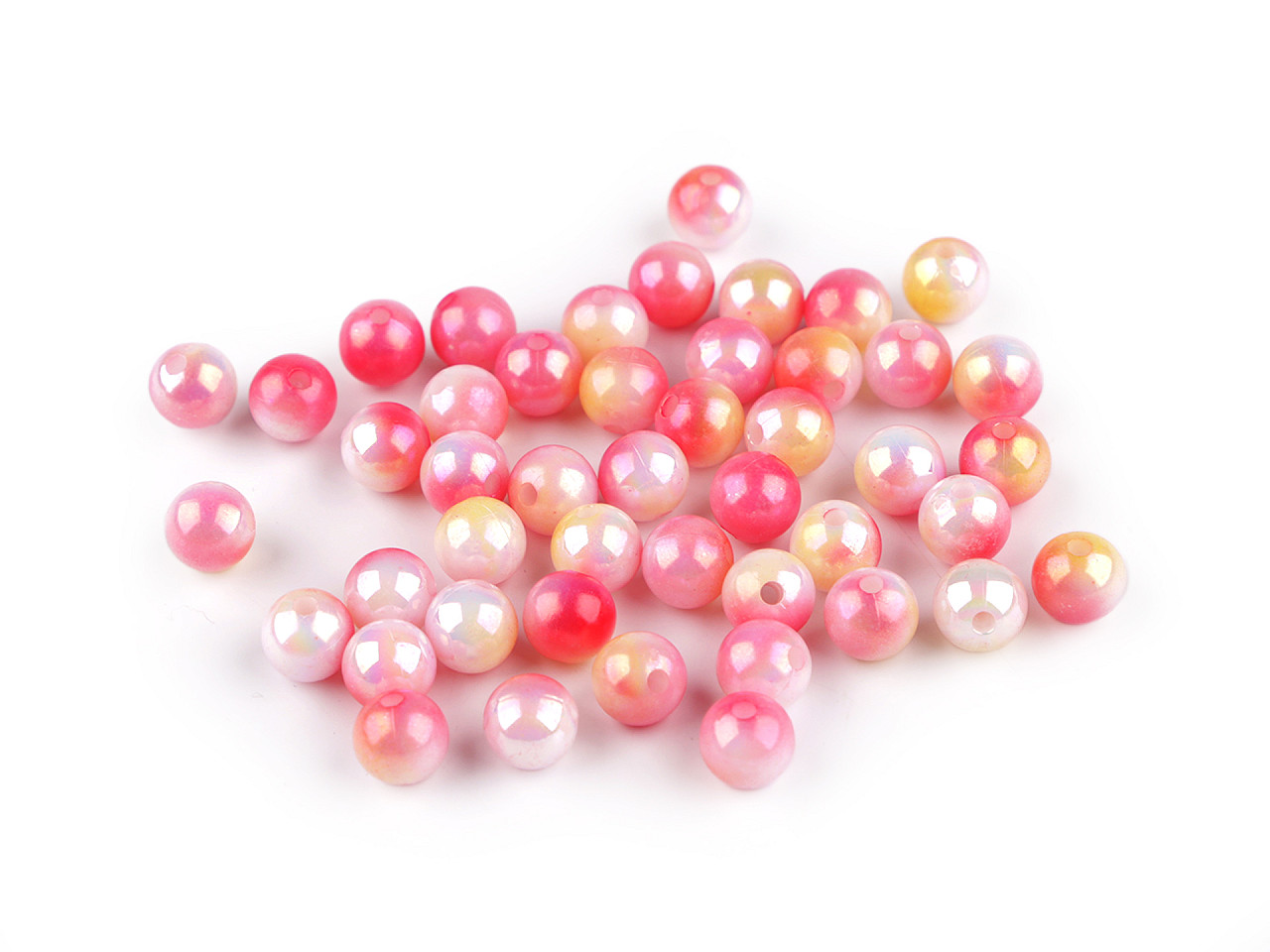 Mărgele din plastic cu efect perlat ø8 mm - Mov deschis (500 Grame)