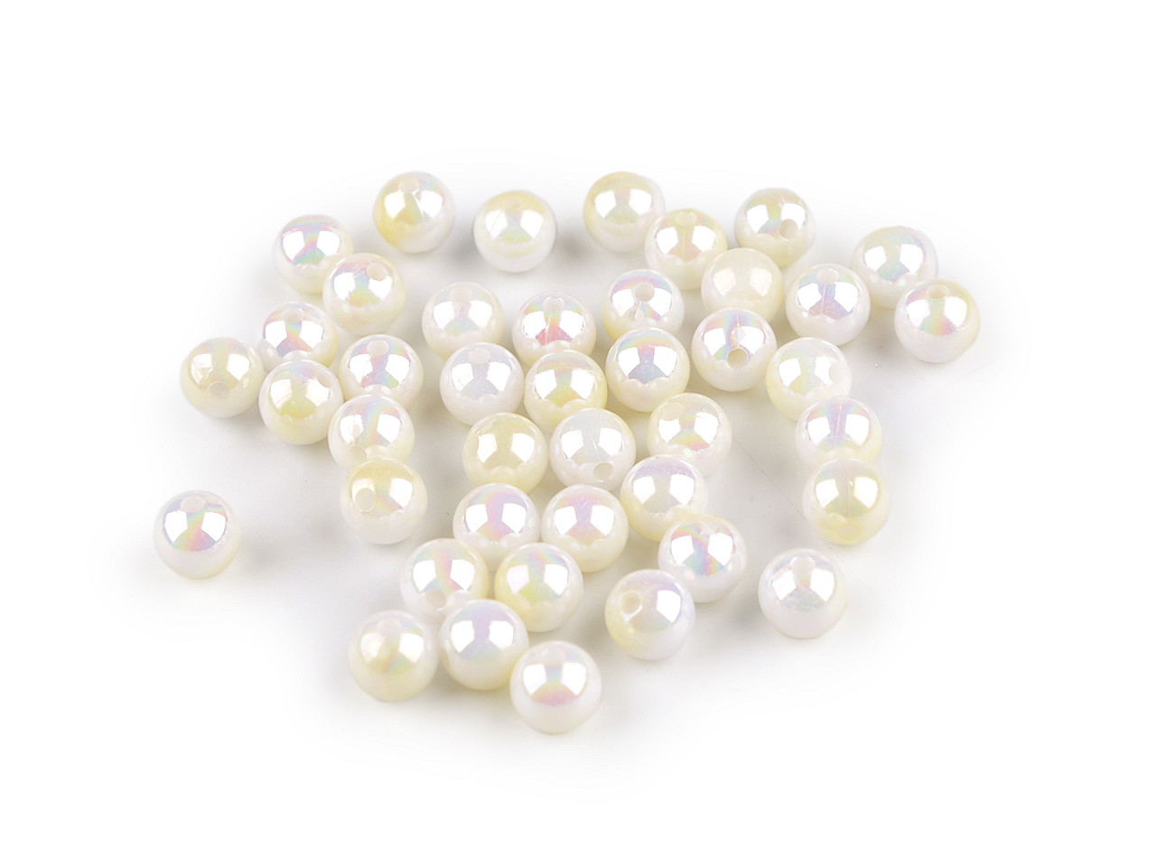 Mărgele din plastic cu efect perlat ø8 mm - Mov deschis (500 Grame)