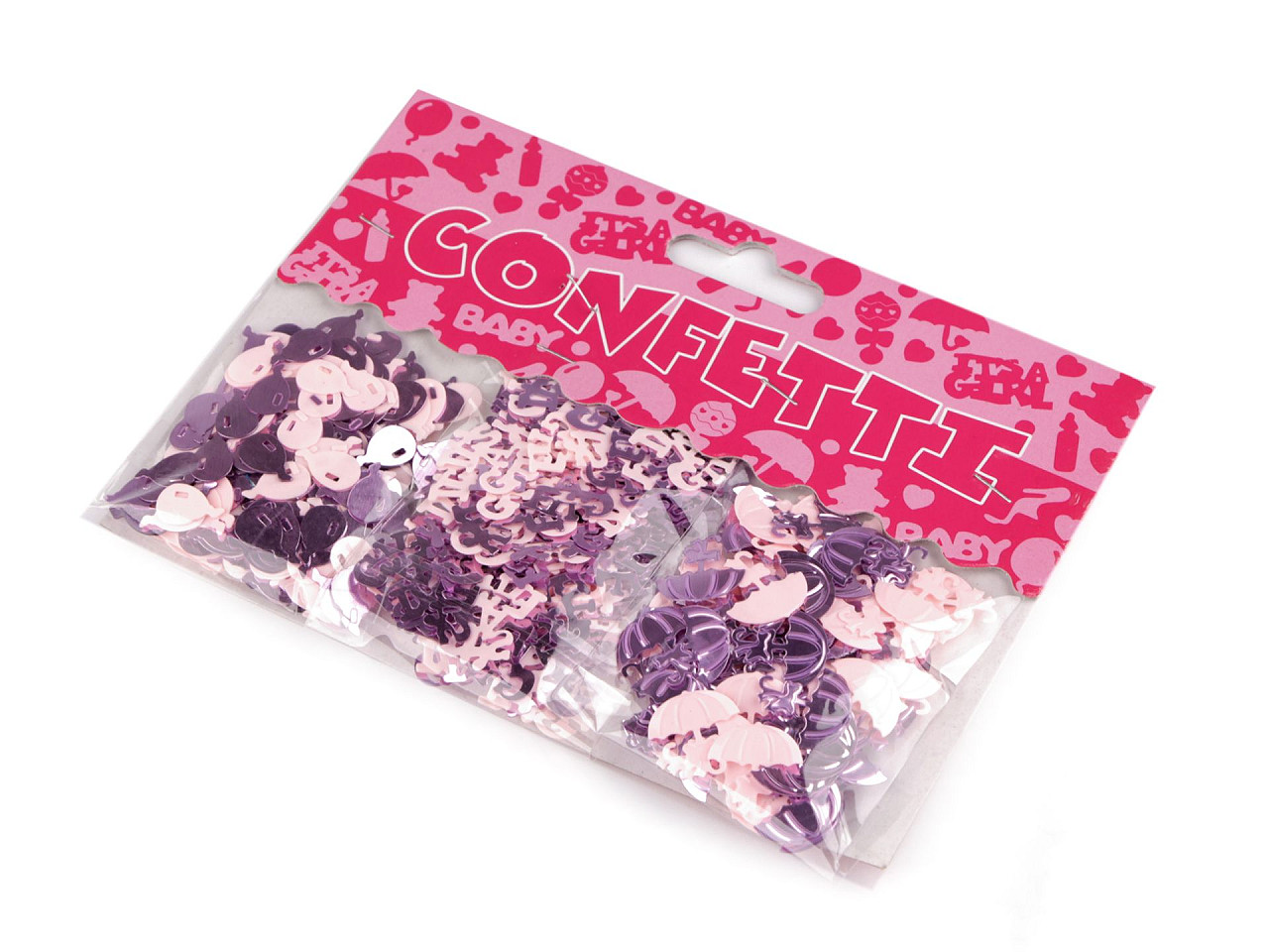 Confetti baby boy, baby girl - set pentru nasterea copilului - Roz deschis (1 Sac)