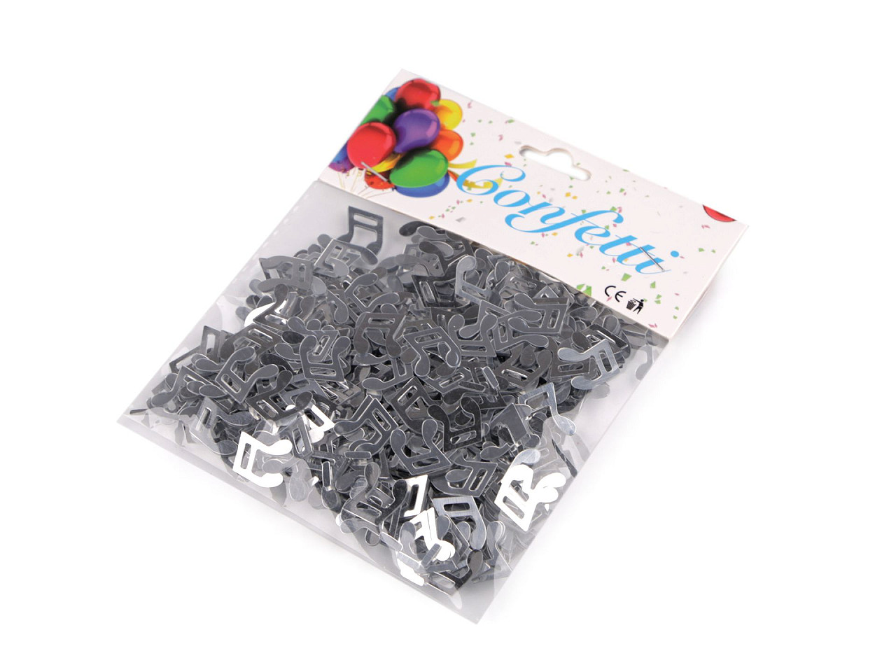 Confetti note muzicale - Argintiu (1 Sac)
