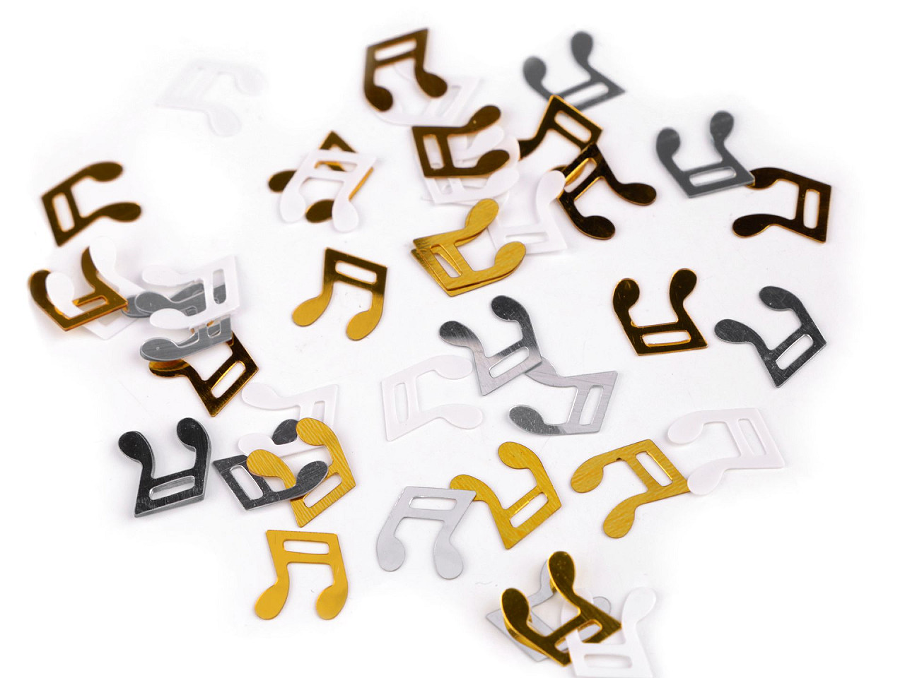 Confetti note muzicale - Argintiu (1 Sac)