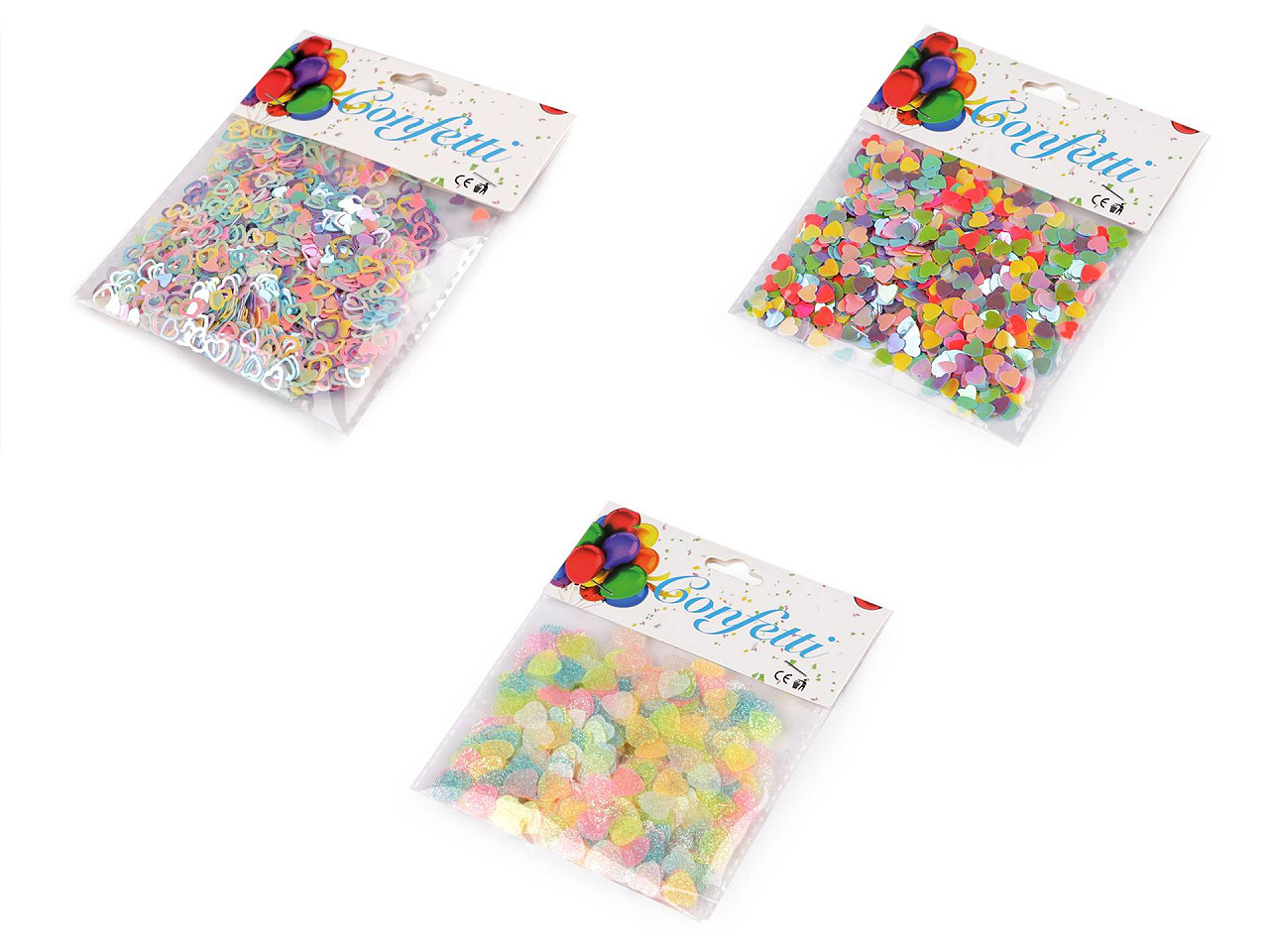 Confetti inimioare - pentru petrecere, nuntă, sărbătoare - Mix (1 Sac)