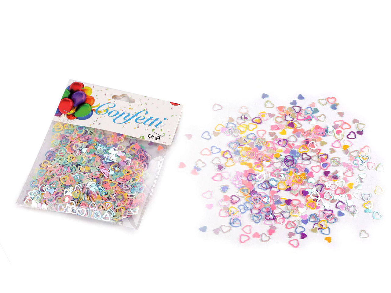 Confetti inimioare - pentru petrecere, nuntă, sărbătoare - Mix (1 Sac)