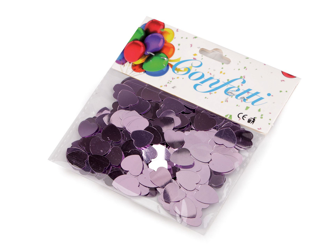 Confetti inimioare - pentru petrecere, nuntă, sărbătoare - Argintiu (1 Sac)