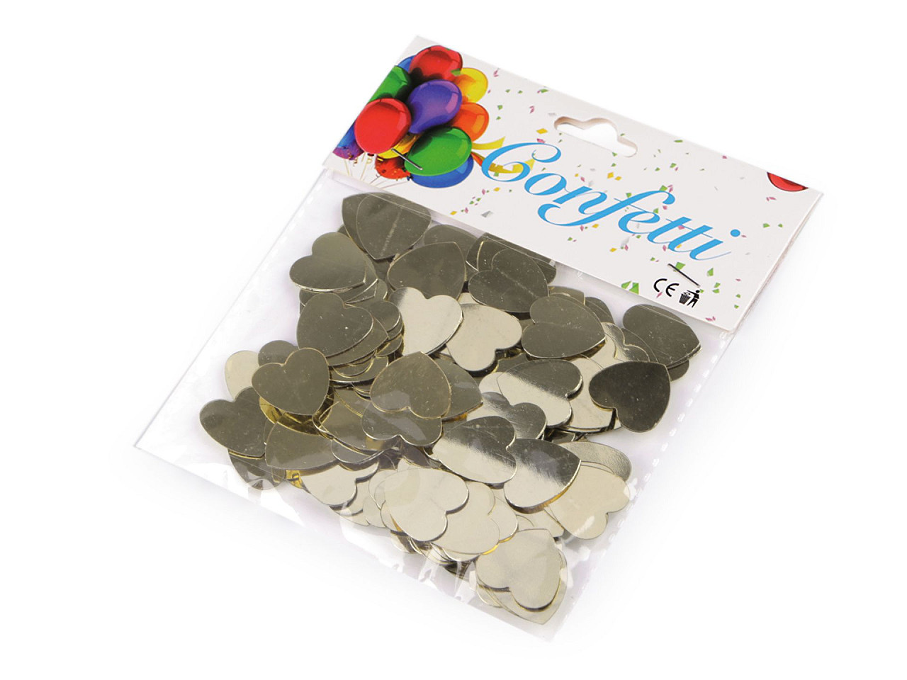 Confetti inimioare - pentru petrecere, nuntă, sărbătoare - Argintiu (1 Sac)