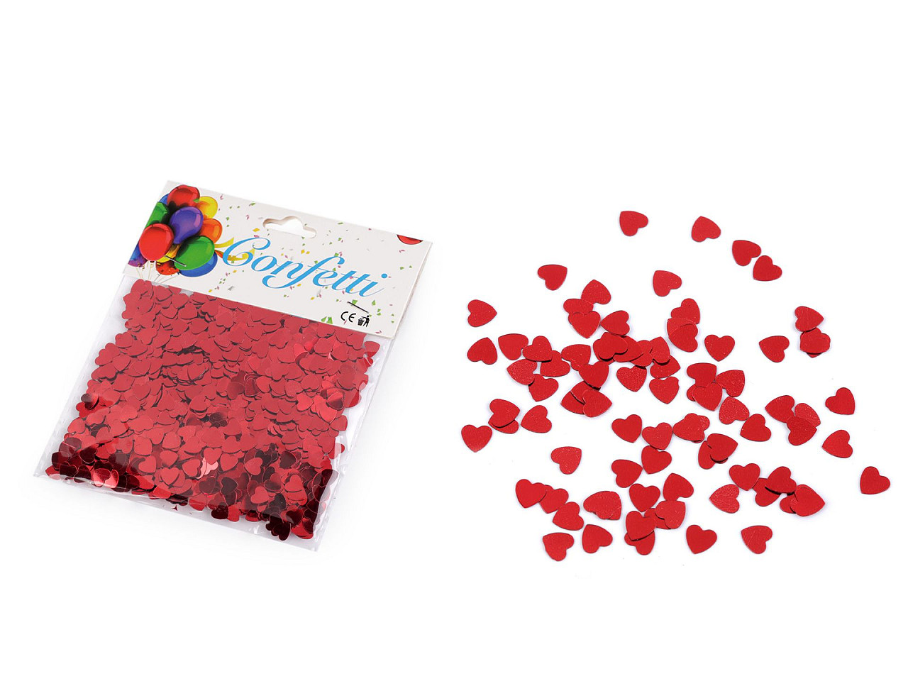 Confetti inimioare - pentru petrecere, nuntă, sărbătoare - Argintiu (1 Sac)