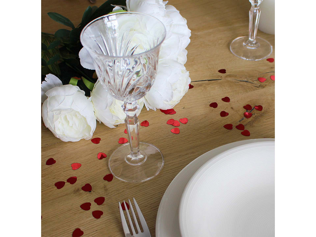 Confetti inimioare - pentru petrecere, nuntă, sărbătoare - Argintiu (1 Sac)