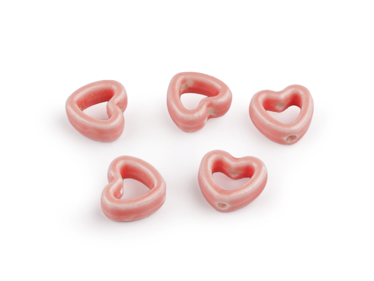 Mărgele/componente din porțelan pentru realizarea ornamentelor și pandantivelor - Alb-negru (5 Bucăți)