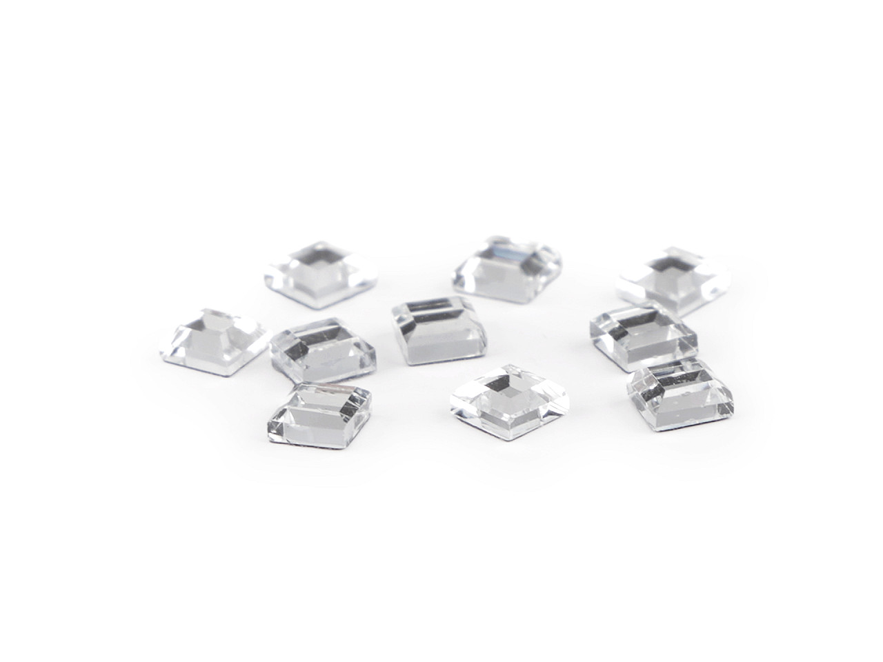 Strasuri hotfix pătrate 4x4 mm - Cristal (2 Grame)