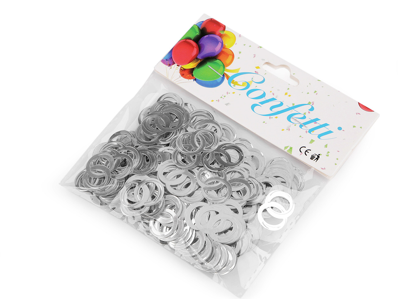 Confetti inele - pentru petreceri, nunti, sarbatori - Auriu deschis (1 Sac)