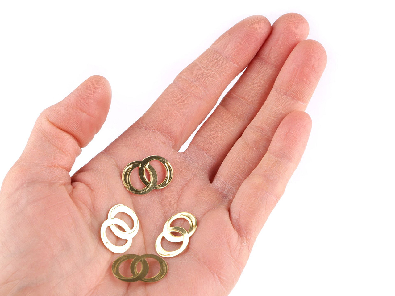 Confetti inele - pentru petreceri, nunti, sarbatori - Auriu deschis (1 Sac)