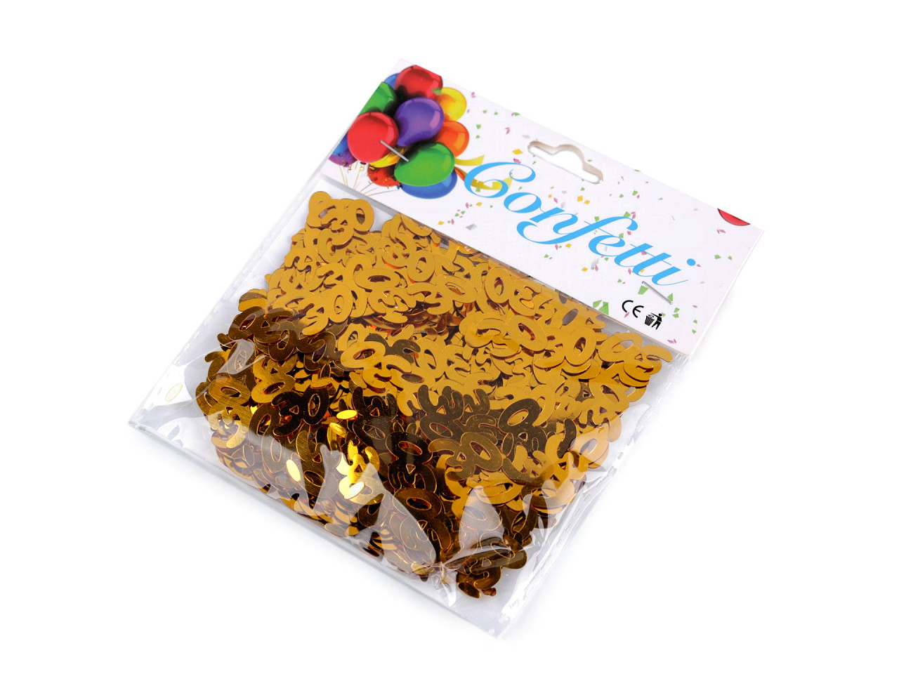 Confetti numere 30; 40; 50; 60 - pentru petreceri, sărbători de zile de naștere - Argintiu (1 Sac)