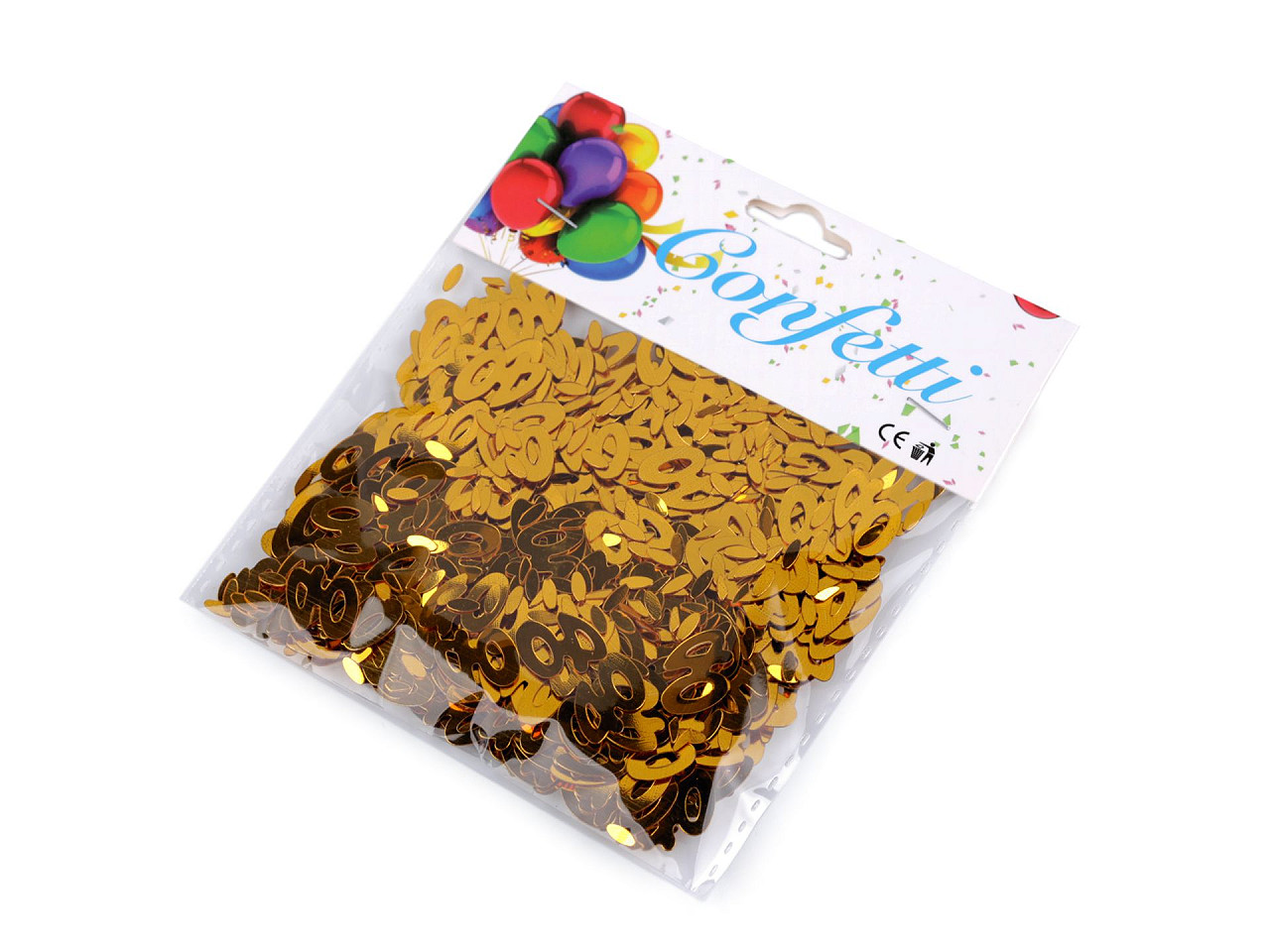 Confetti numere 30; 40; 50; 60 - pentru petreceri, sărbători de zile de naștere - Argintiu (1 Sac)