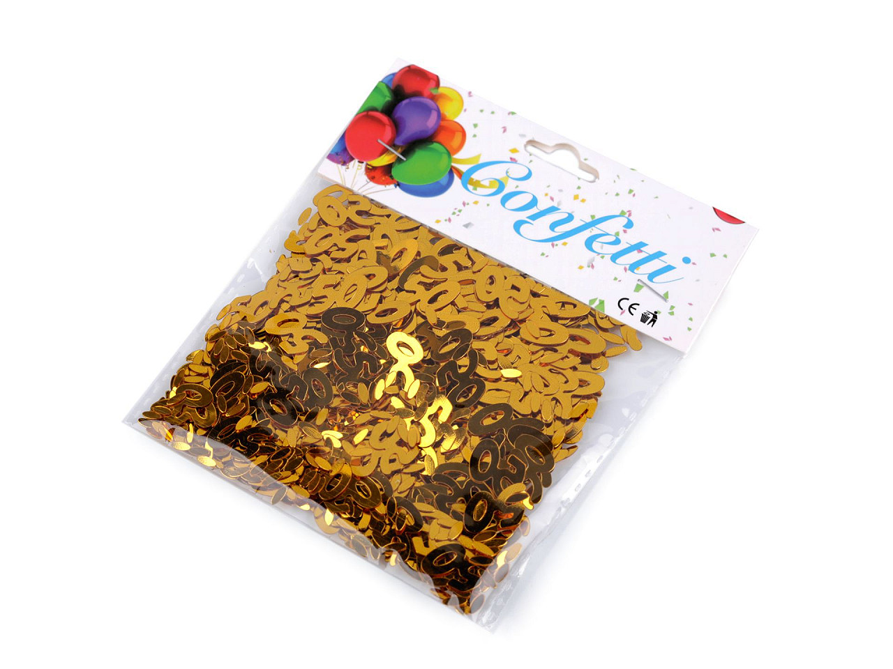 Confetti numere 30; 40; 50; 60 - pentru petreceri, sărbători de zile de naștere - Argintiu (1 Sac)