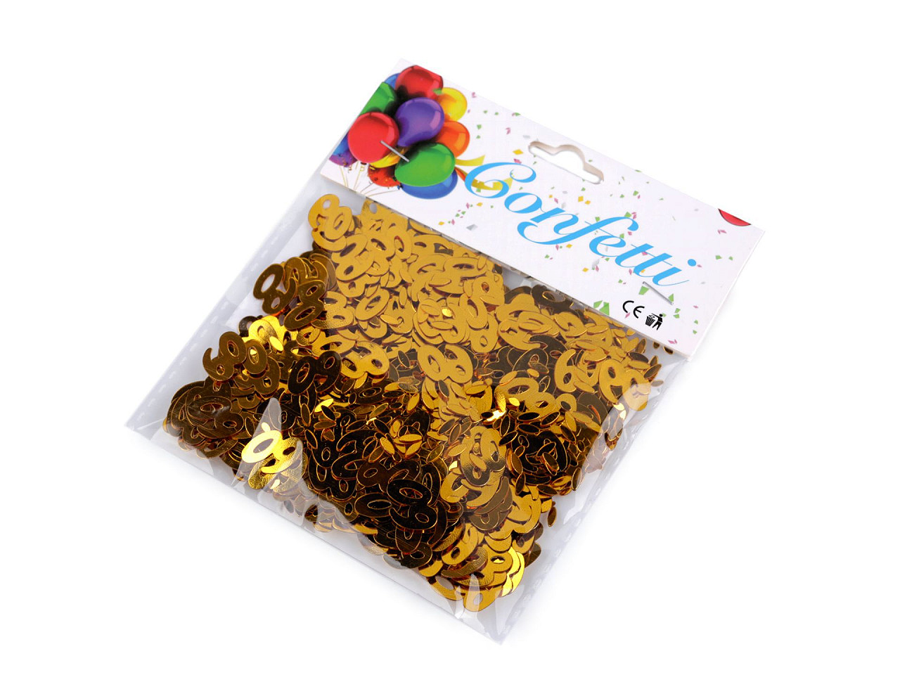 Confetti numere 30; 40; 50; 60 - pentru petreceri, sărbători de zile de naștere - Argintiu (1 Sac)