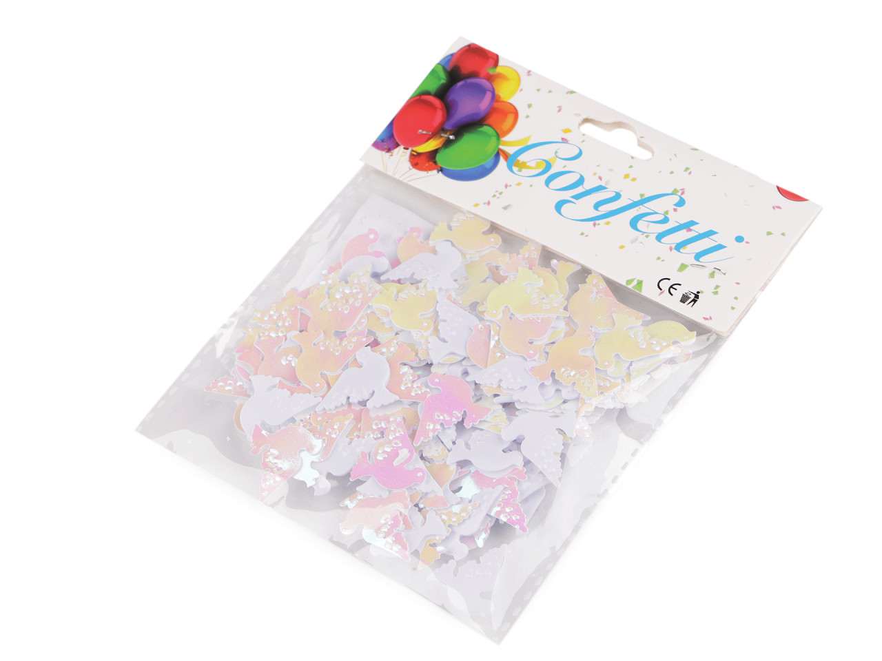 Confetti porumbiță - pentru petrecere, nuntă, sărbătoare - Alb (1 Sac)