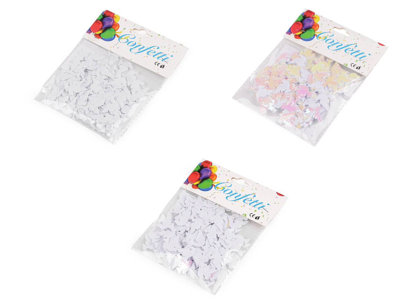 Confetti porumbiță - pentru petrecere, nuntă, sărbătoare - Alb (1 Sac)