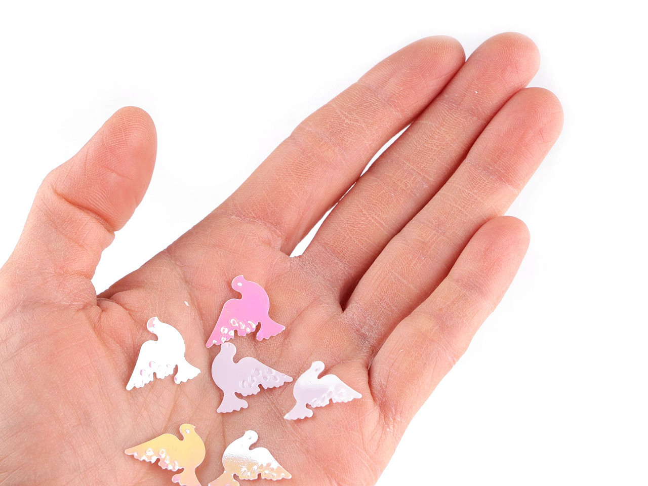 Confetti porumbiță - pentru petrecere, nuntă, sărbătoare - Alb (1 Sac)