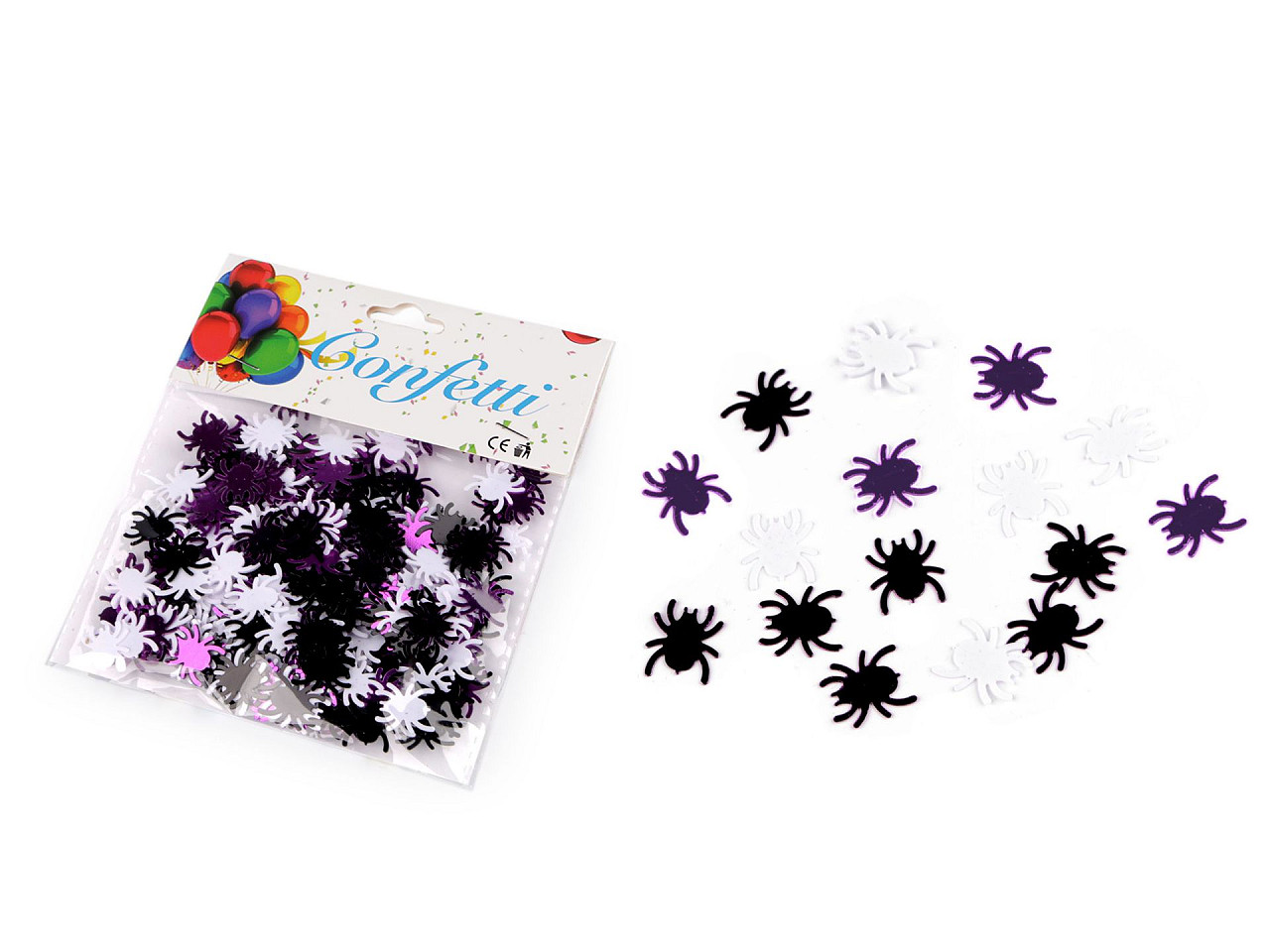 Confeti de halloween - păianjen, liliac, dovleac, pânză de păianjen - Mix (1 Sac)