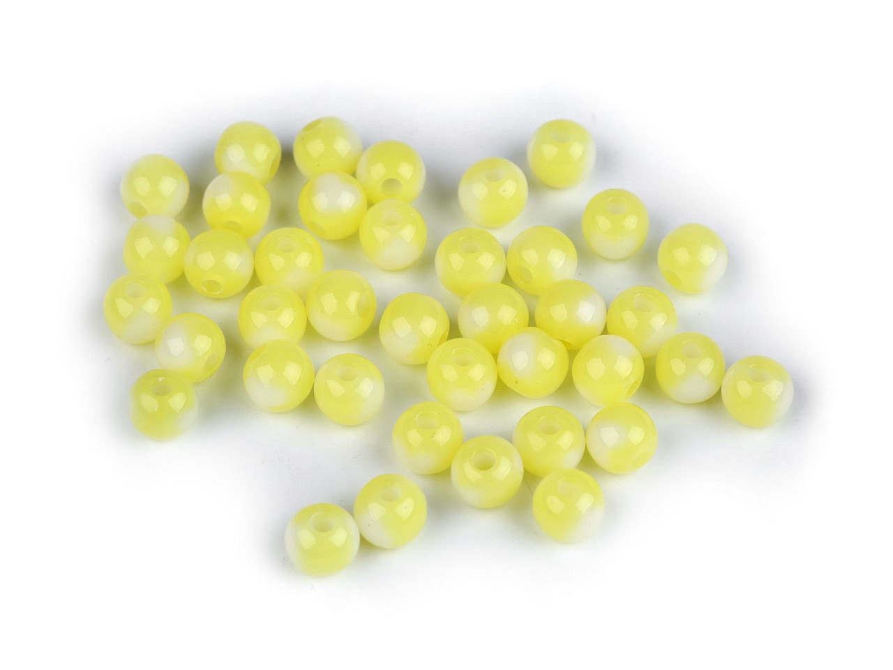 Mărgele de plastic ø8 mm cu inimă - Mix (10 Grame)