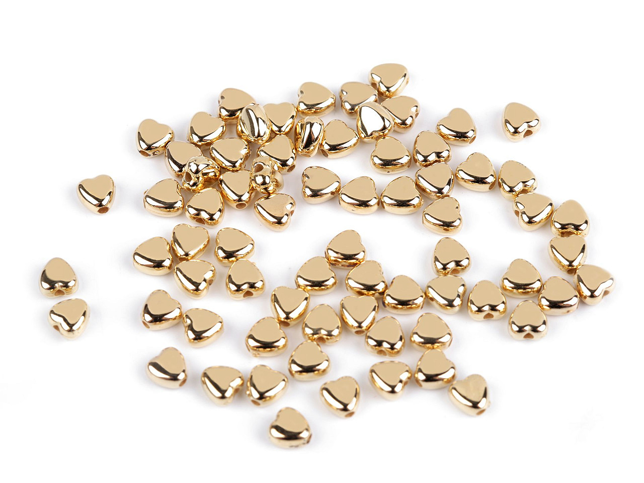 Mărgele de plastic mini steluțe, inimioare, cuburi metalice - Argintiu (10 Grame)