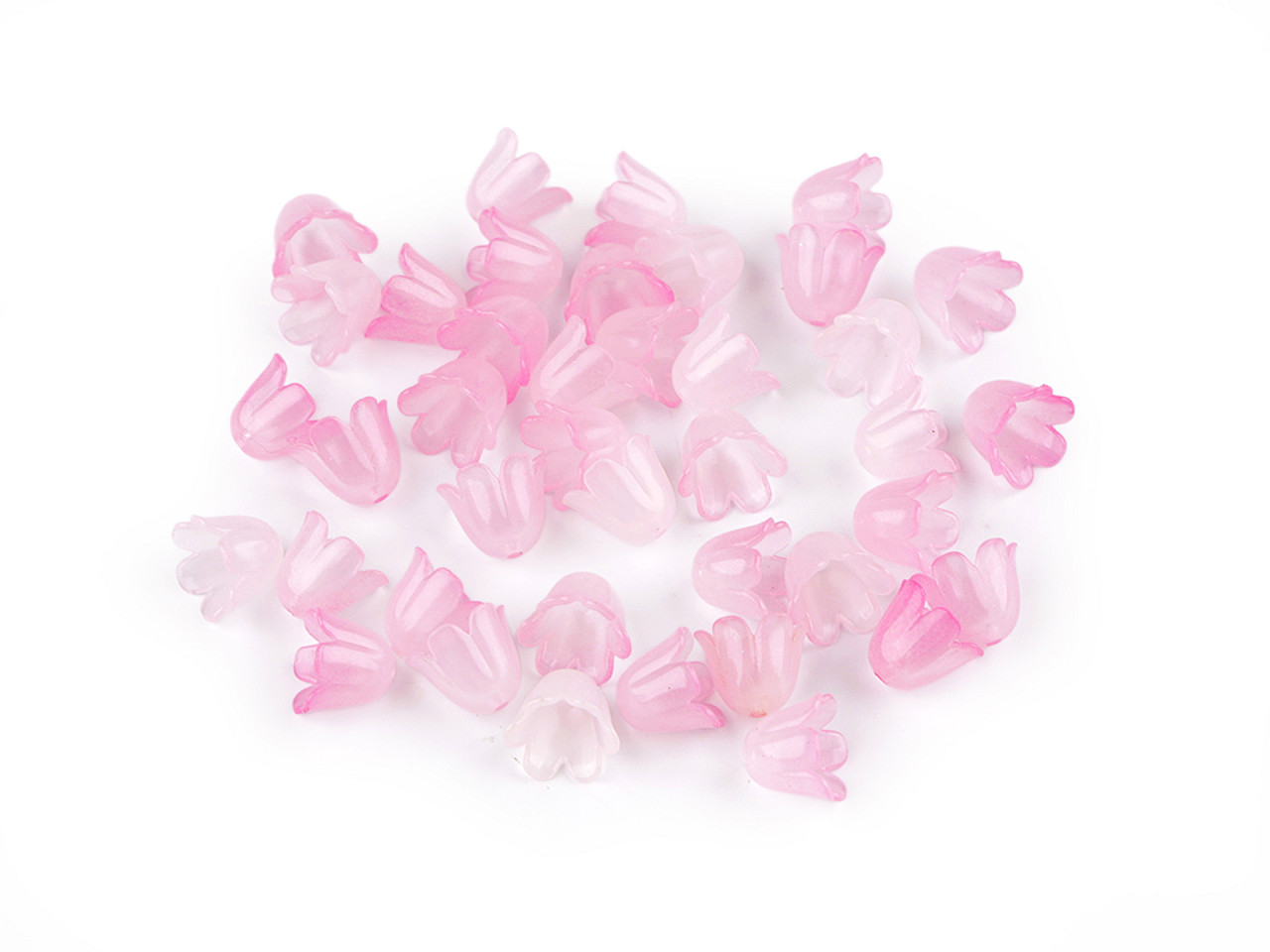 Mărgele din plastic clopoțel / fustă 9x11 mm - Roz zmeură (500 Grame)